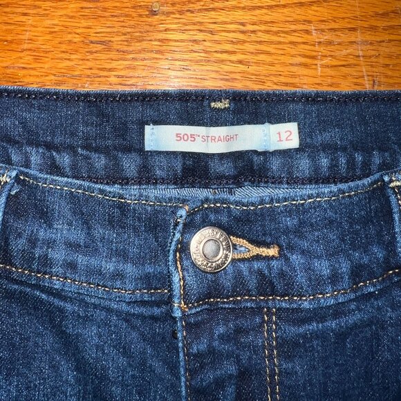 Levi's 505 Straight Blue Jeans Size 12 | Good condition - Picture 3 of 6